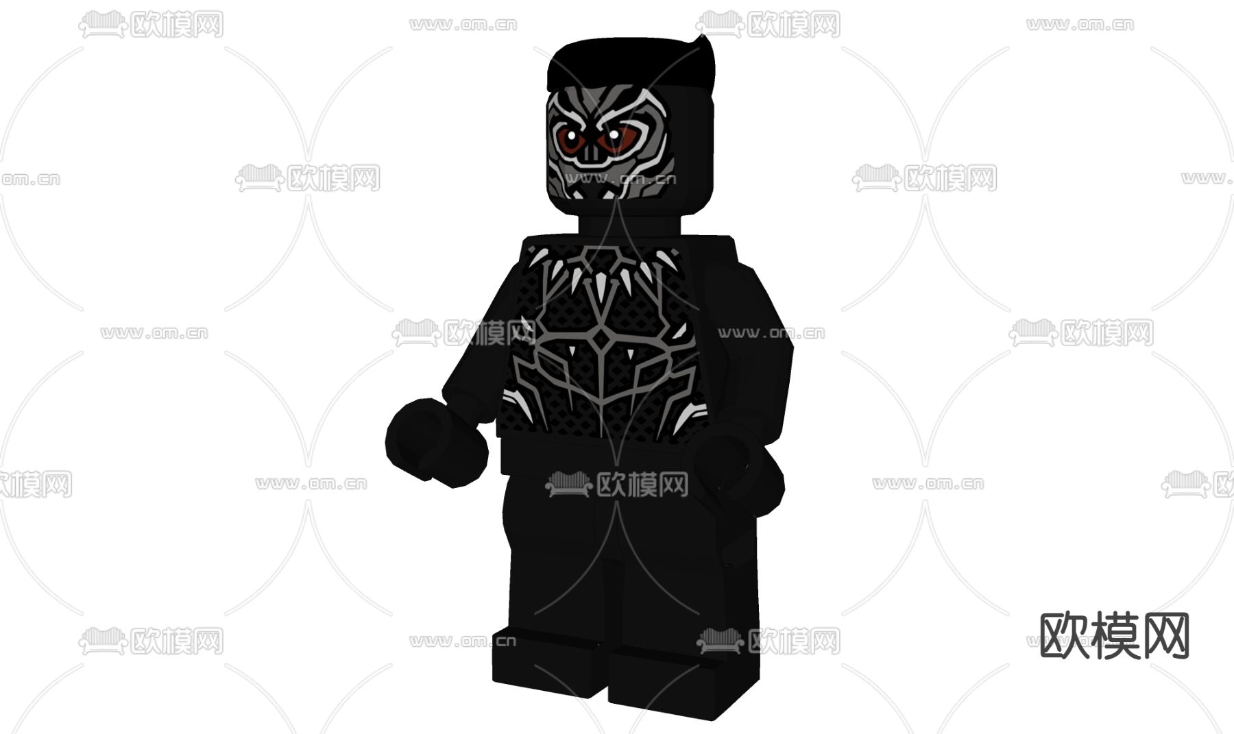 漫威黑豹 公仔 手办3d模型下载（渲染图2）