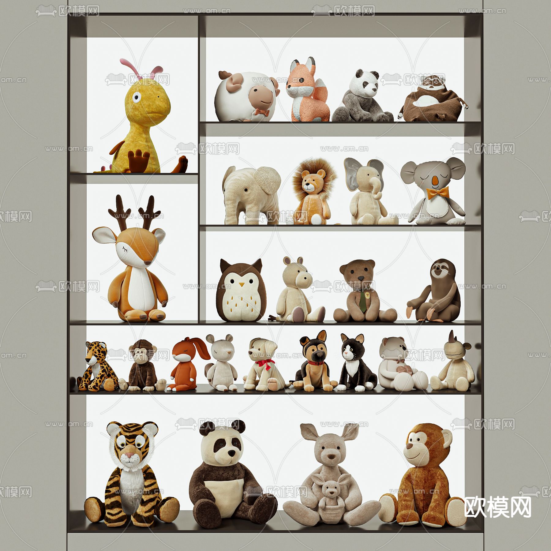 现代玩偶 布娃娃 玩具su模型下载（渲染图2）