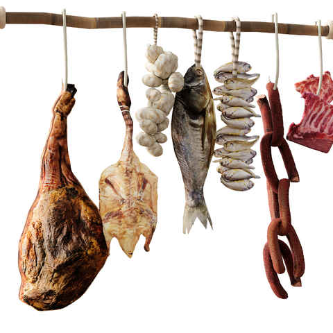  食物 腊肉 猪腿 腊肠su模型 