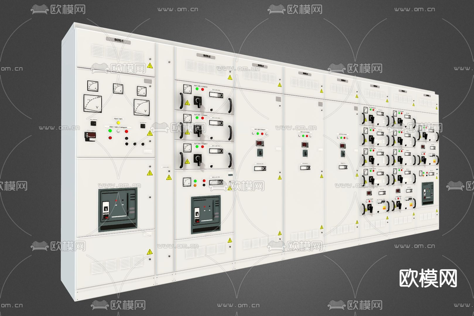 现代中控设备 机房设备 控制台3d模型下载（渲染图2）