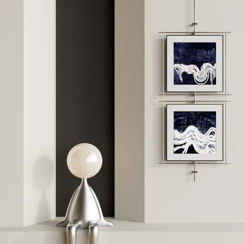  中古风装饰画 挂画su模型 