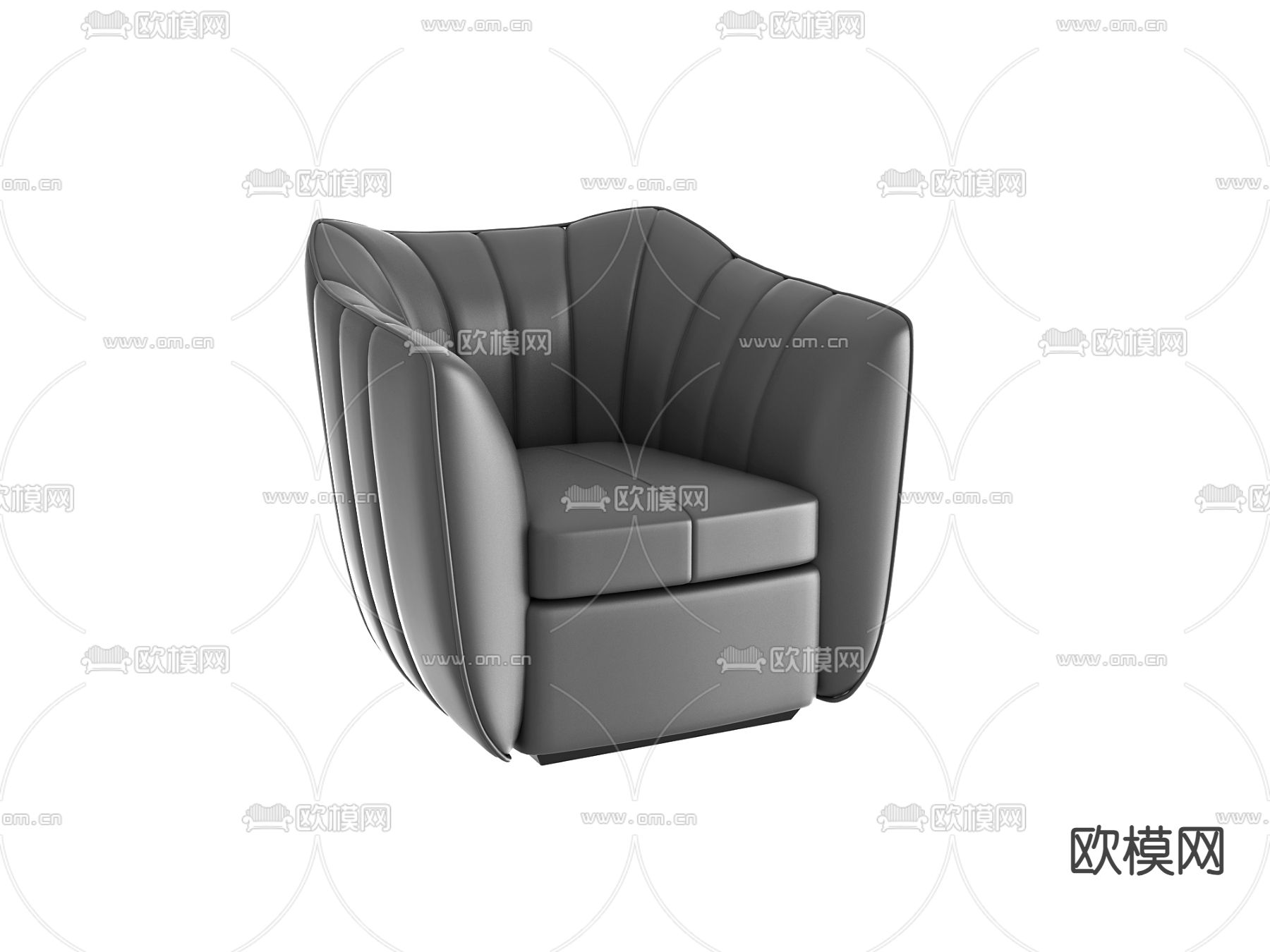 现代单人沙发3d模型下载