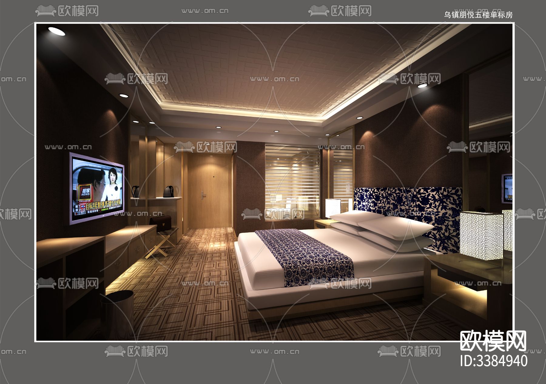 秦悦假日酒店CAD施工图下载（渲染图6）