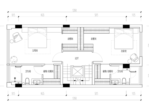  400㎡别墅CAD平面图 