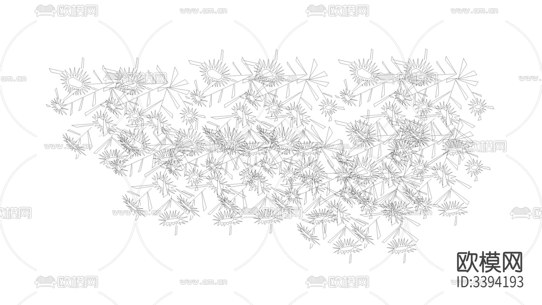 特殊花卉cad图库下载