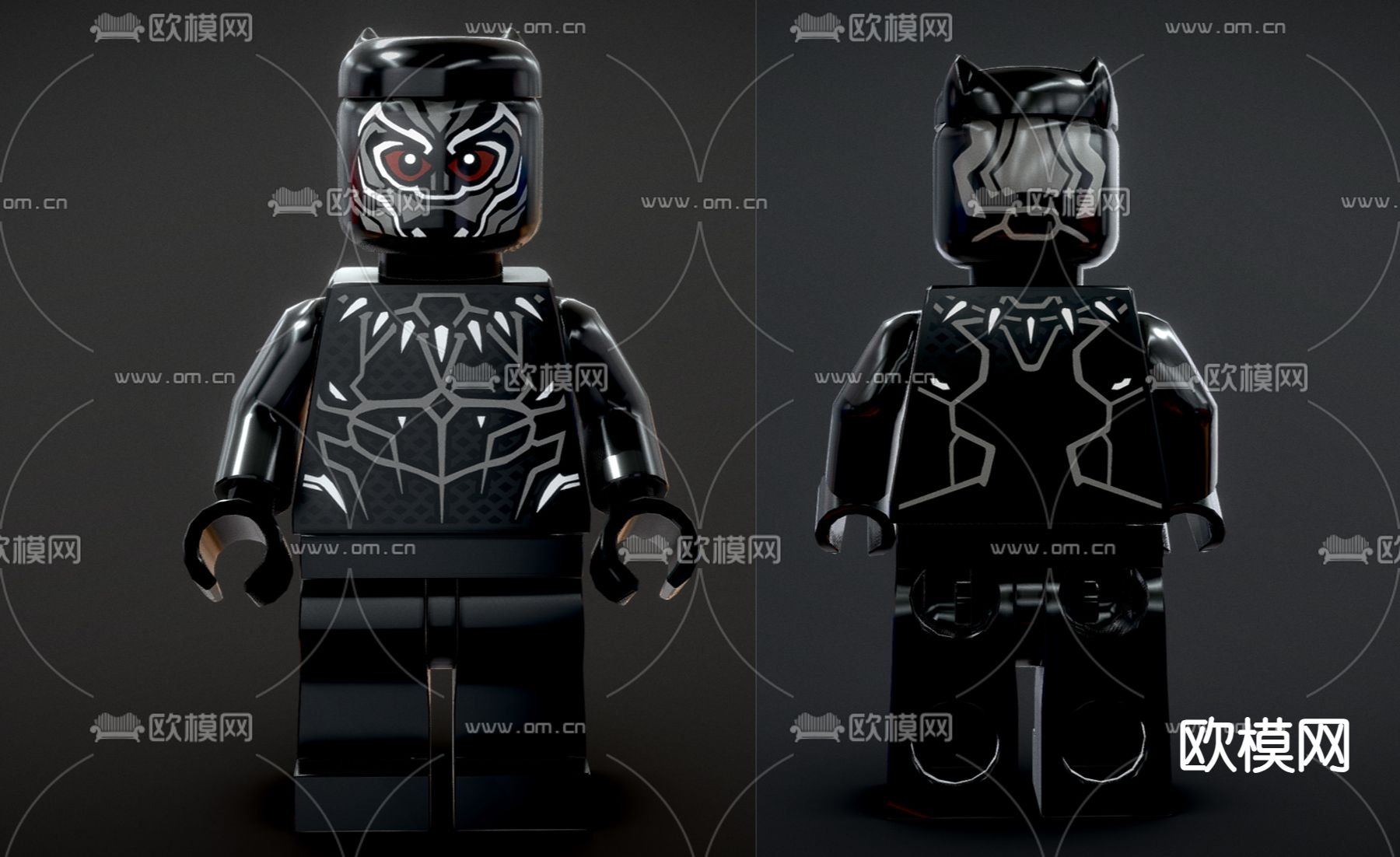 漫威黑豹 公仔 手办3d模型下载（渲染图1）