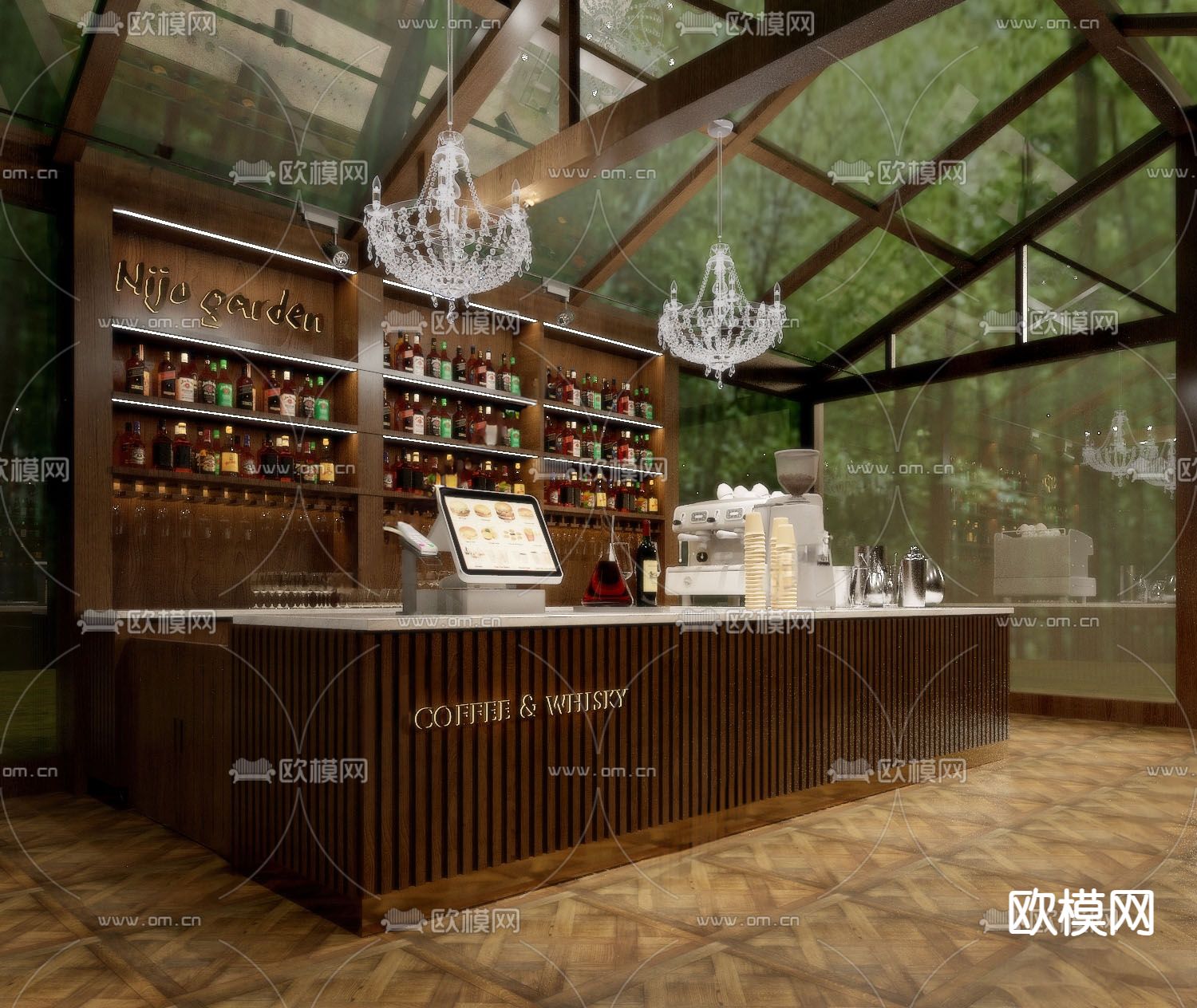 美式酒吧 清吧3d模型下载