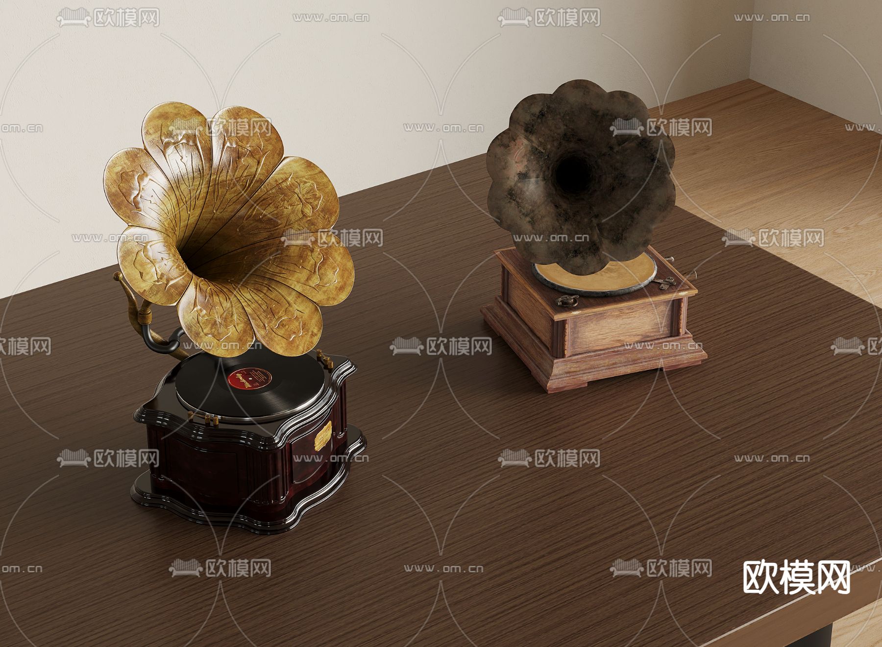 留声机 唱片机3d模型下载