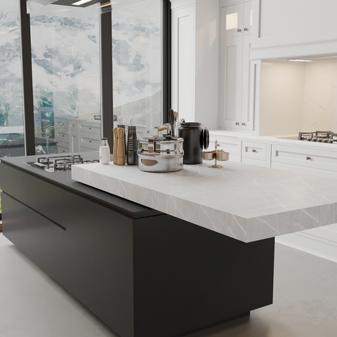  现代厨房 岛台su模型 