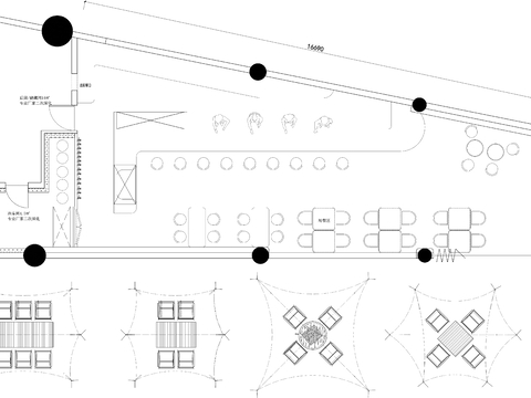  户外酒吧清吧cad平面图 