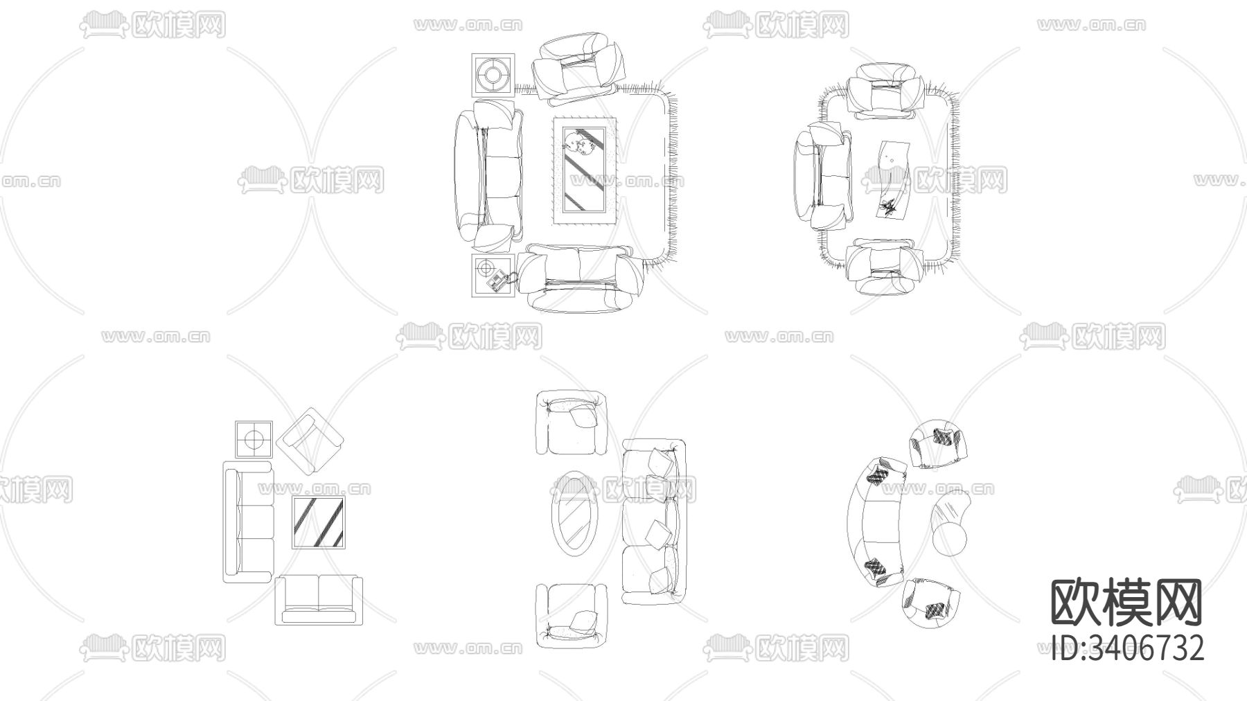 各种沙发cad图库下载