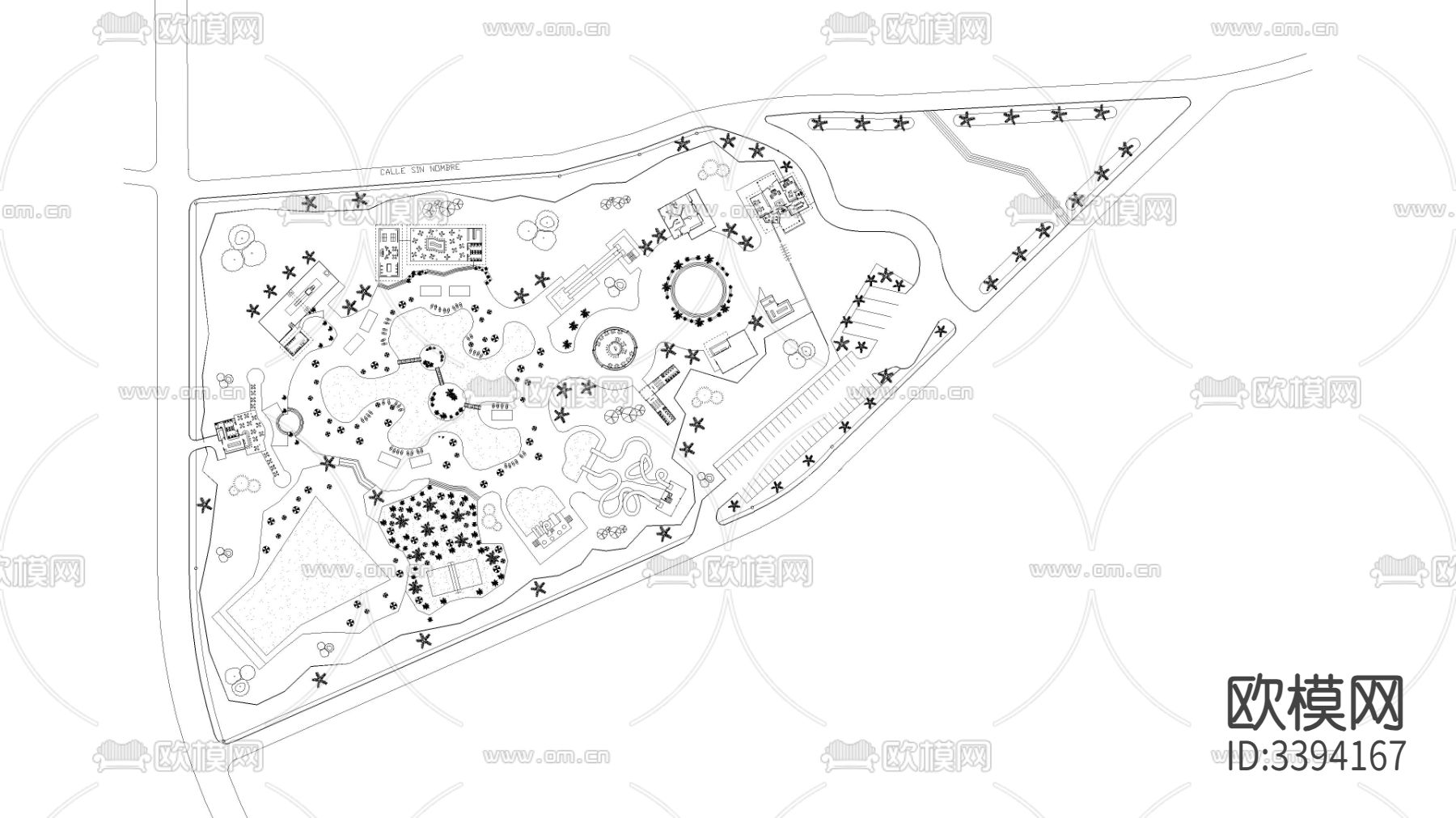 水上公园CAD平面图下载