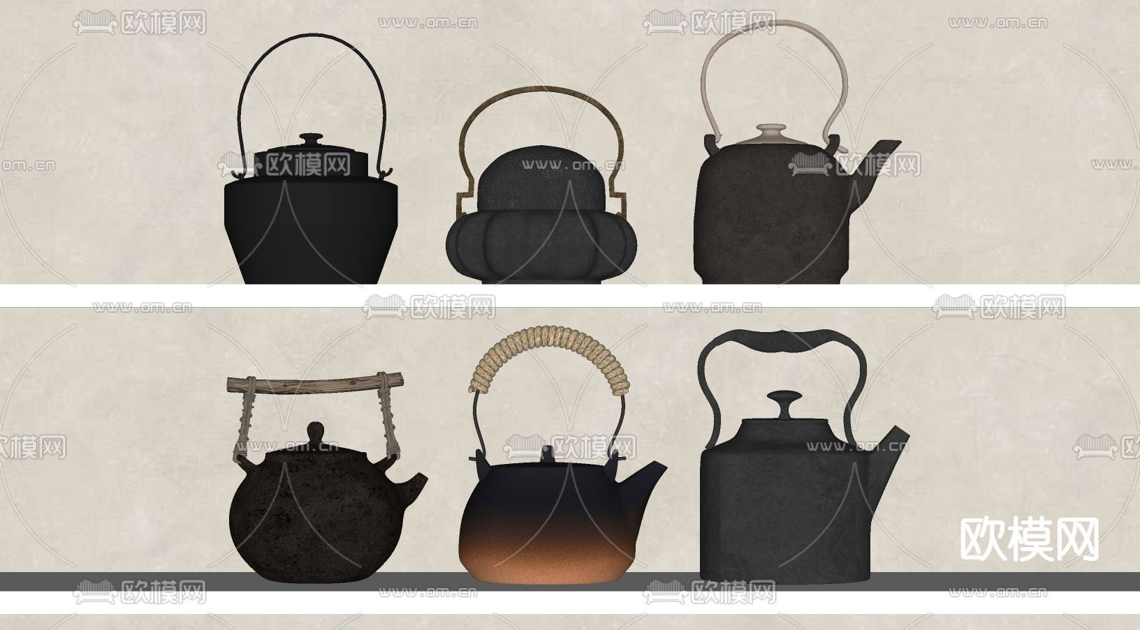 新中式茶壶su模型下载（渲染图1）