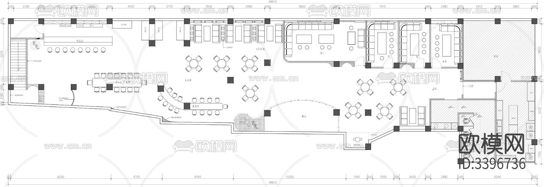 音乐吧CAD平面图下载（渲染图2）