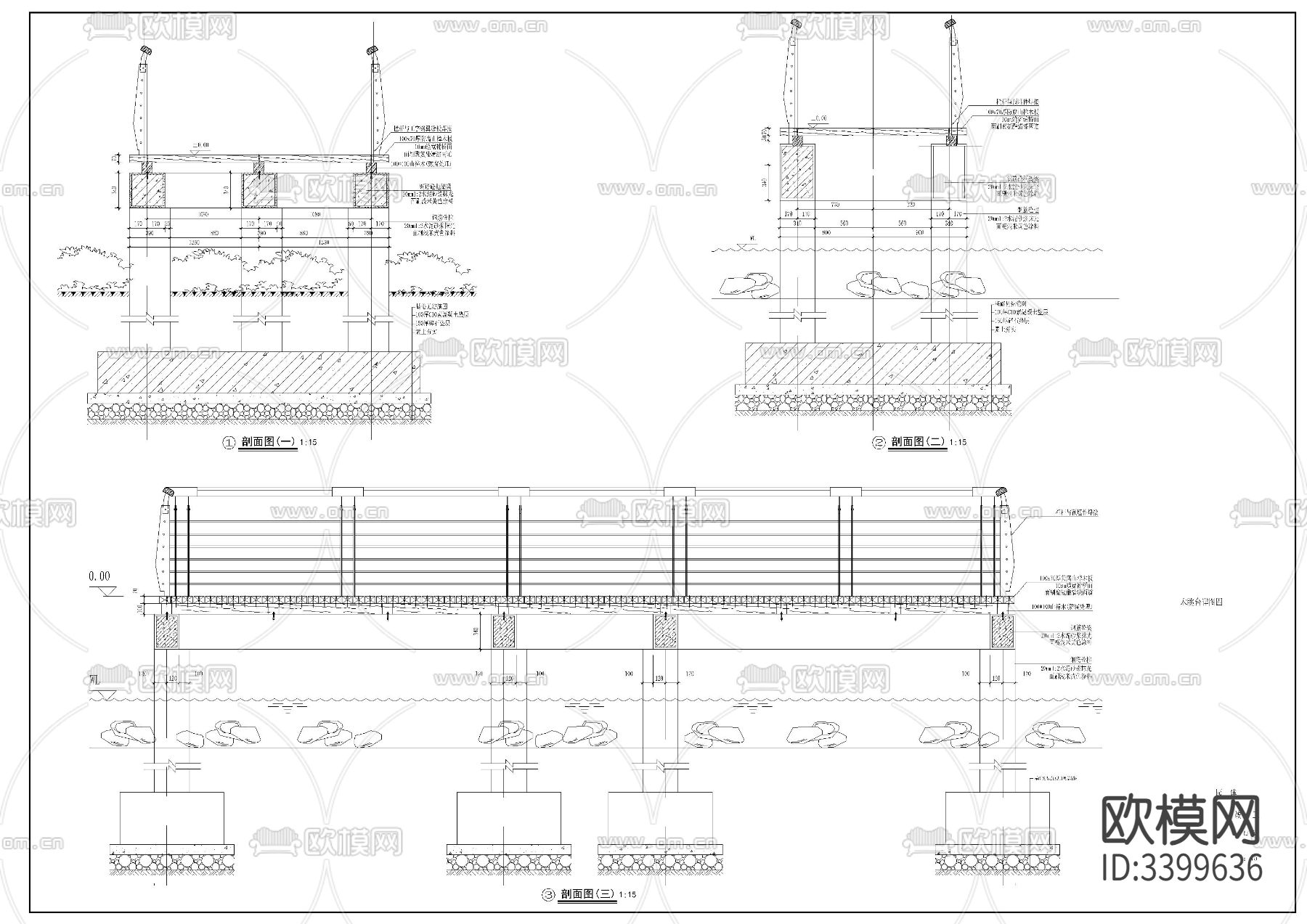 木眺台CAD施工图下载（渲染图5）