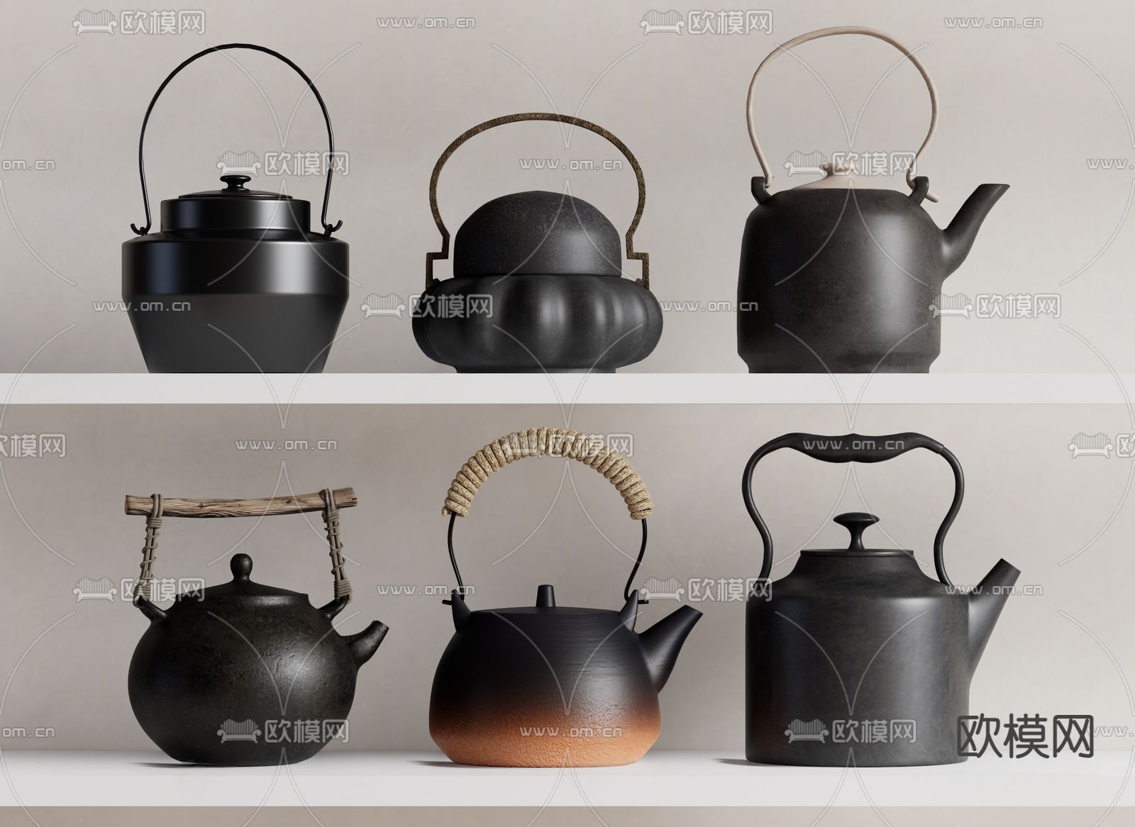 新中式茶壶su模型下载（渲染图2）