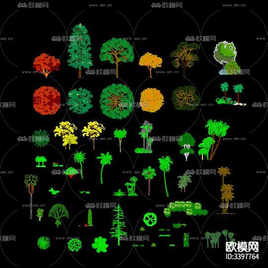 植物CAD图库下载（渲染图6）