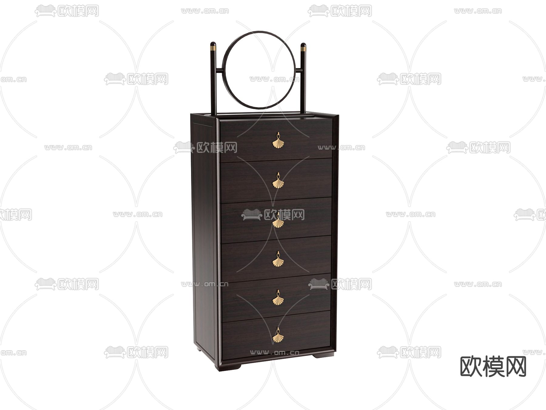 新中式斗柜 边柜3d模型下载