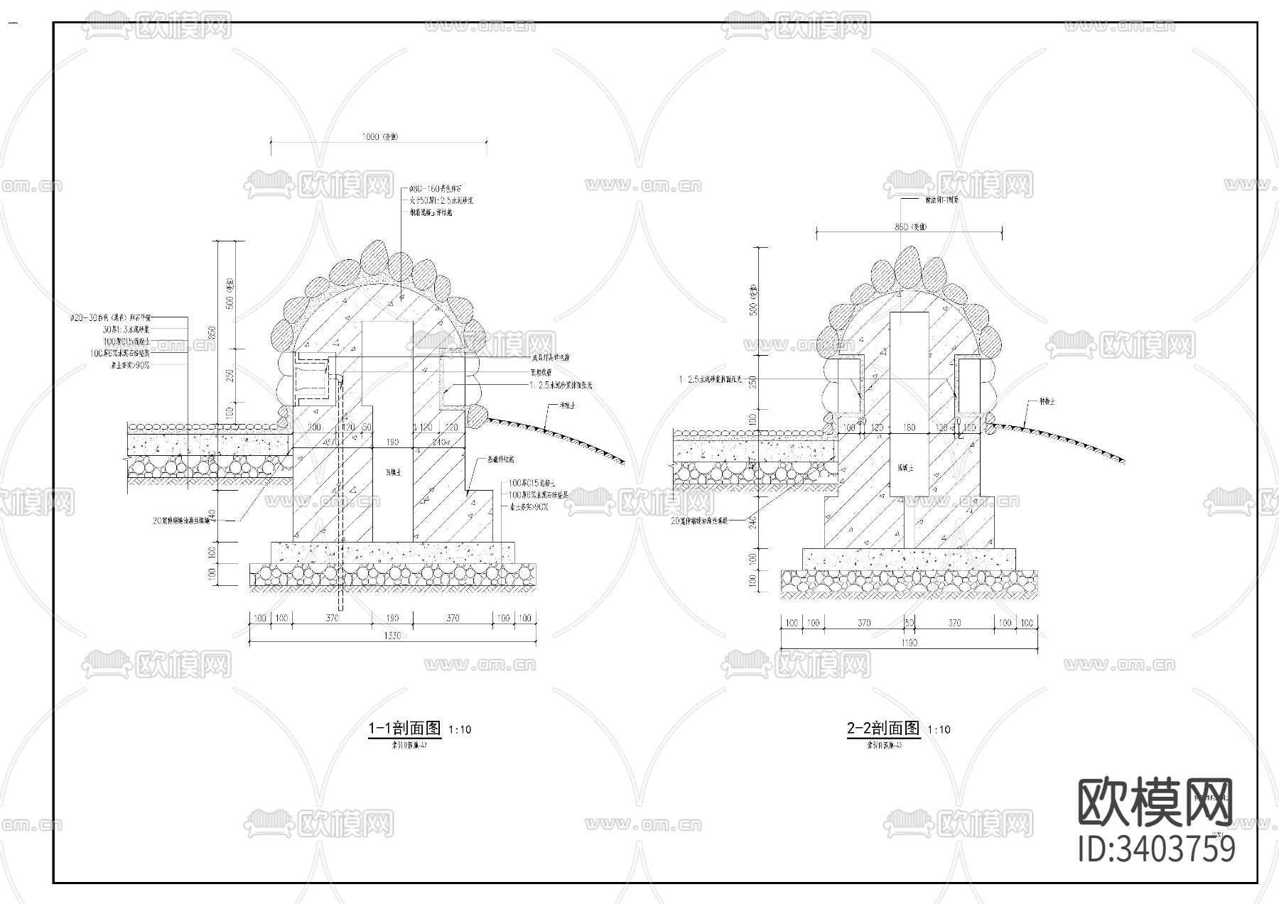 特色围栏详图cad大样图下载（渲染图2）