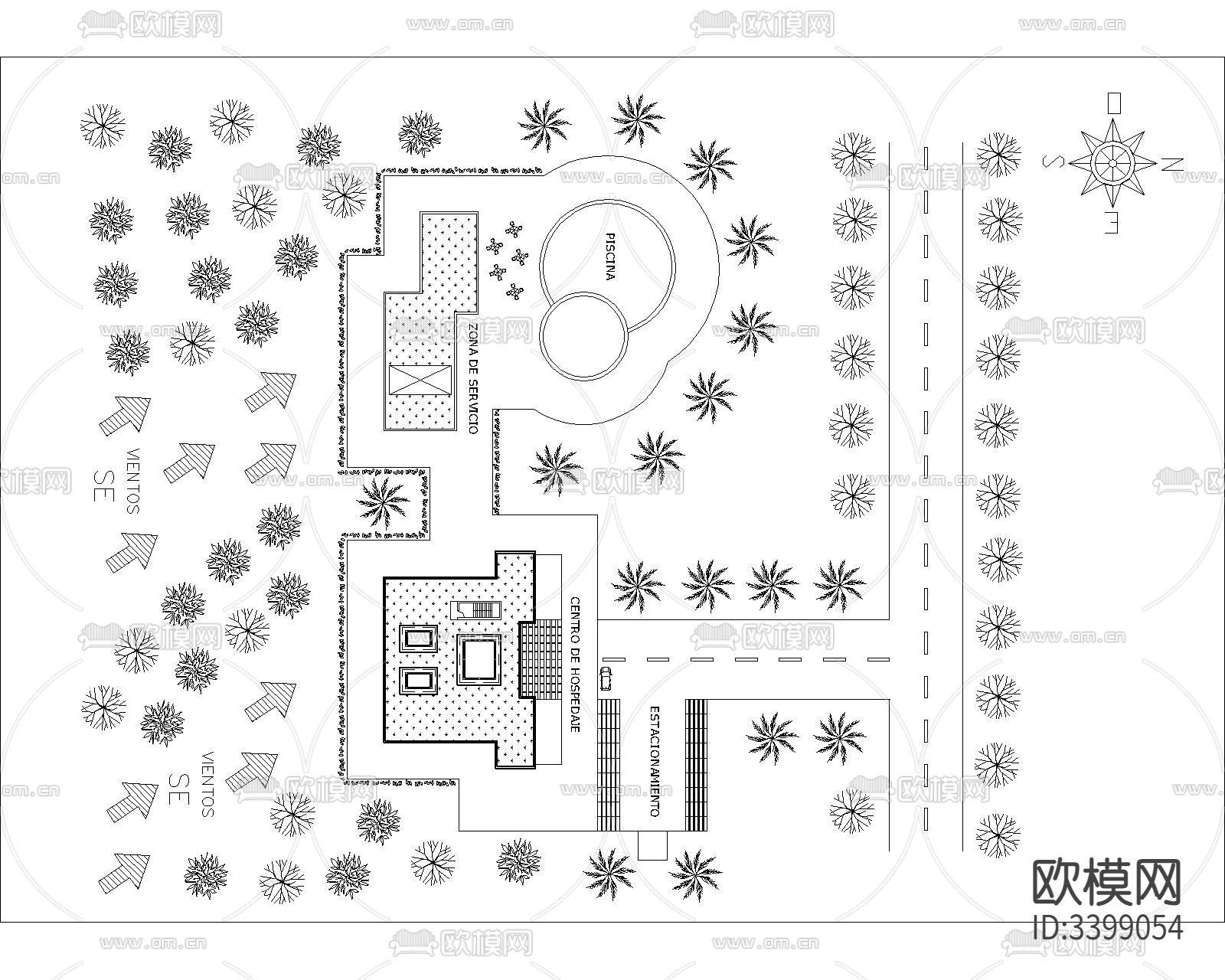 生物气候酒店详图cad施工图下载（渲染图1）
