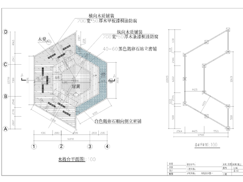  木栈台cad大样图 