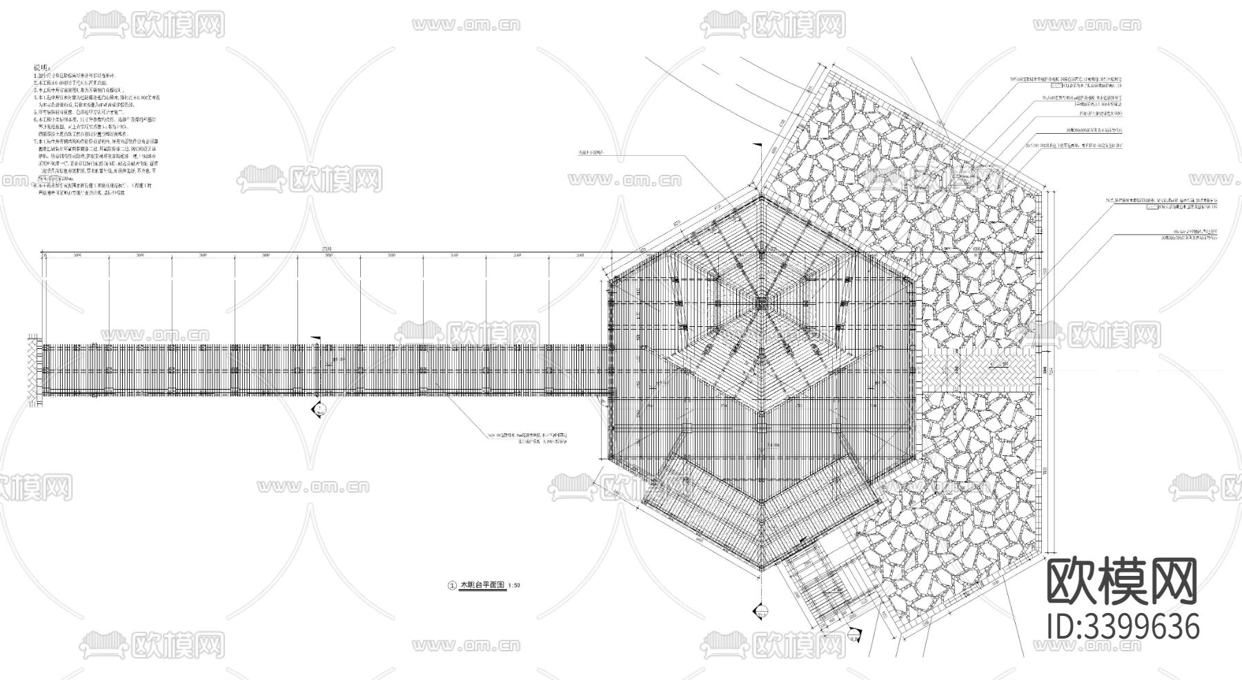 木眺台CAD施工图下载（渲染图2）