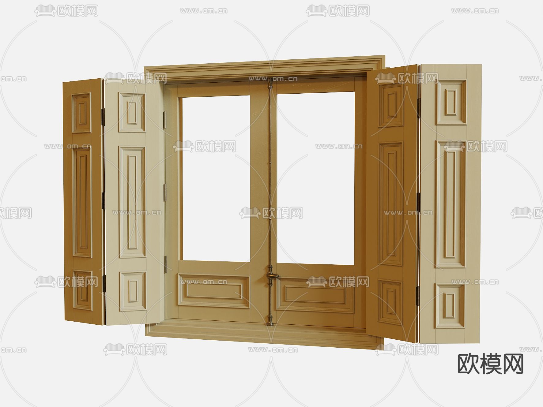 美式窗户 平开窗 落地窗3d模型下载