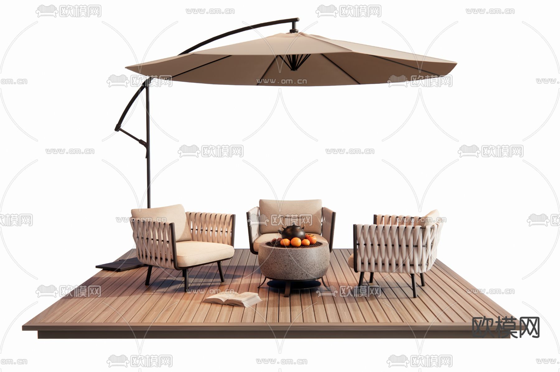 现代户外沙发3d模型下载