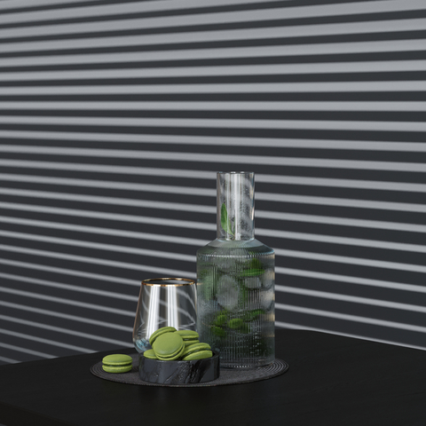  水果 糕点 饮具su模型 