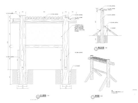  指示牌cad大样图 
