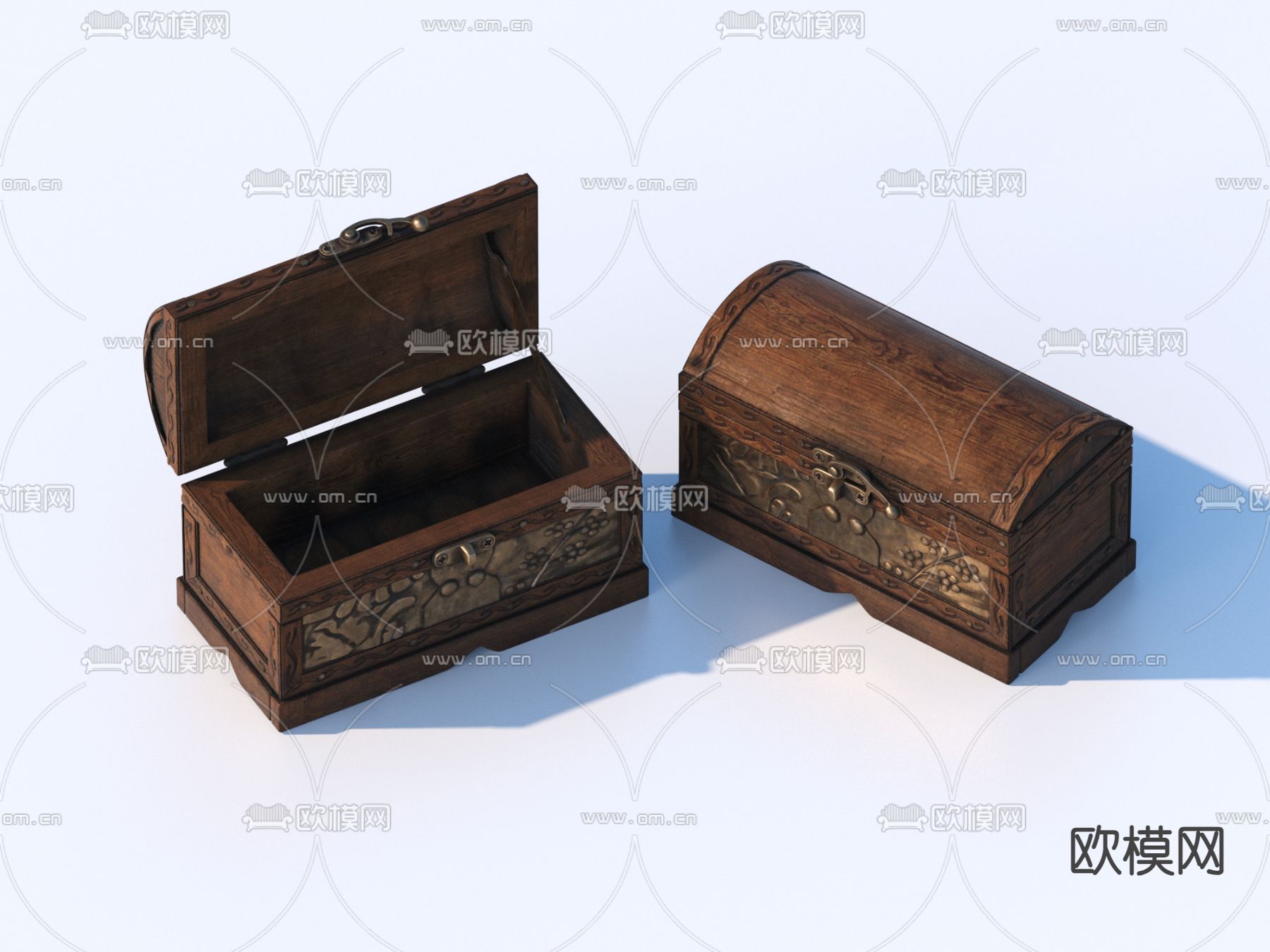 箱子 木箱 宝箱3d模型下载