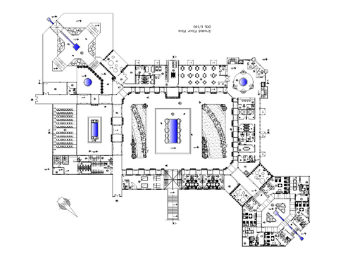  旅游度假区cad平面图 