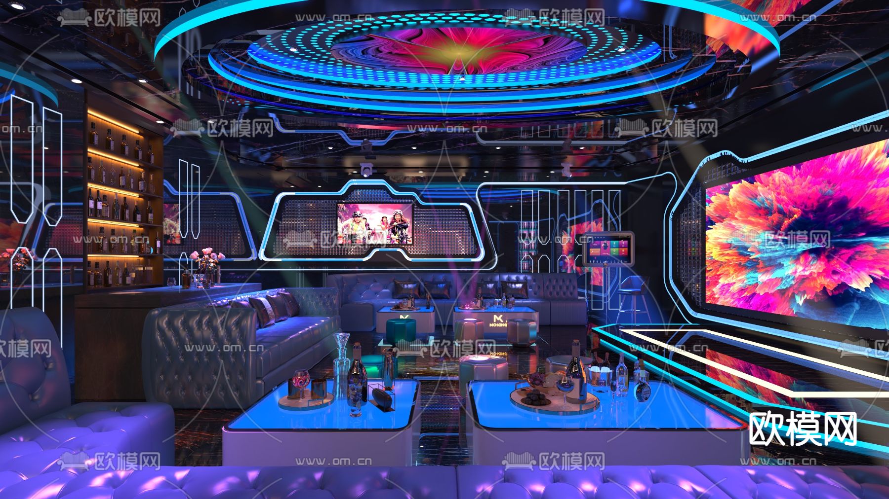KTV包厢 夜总会 酒吧3d模型下载