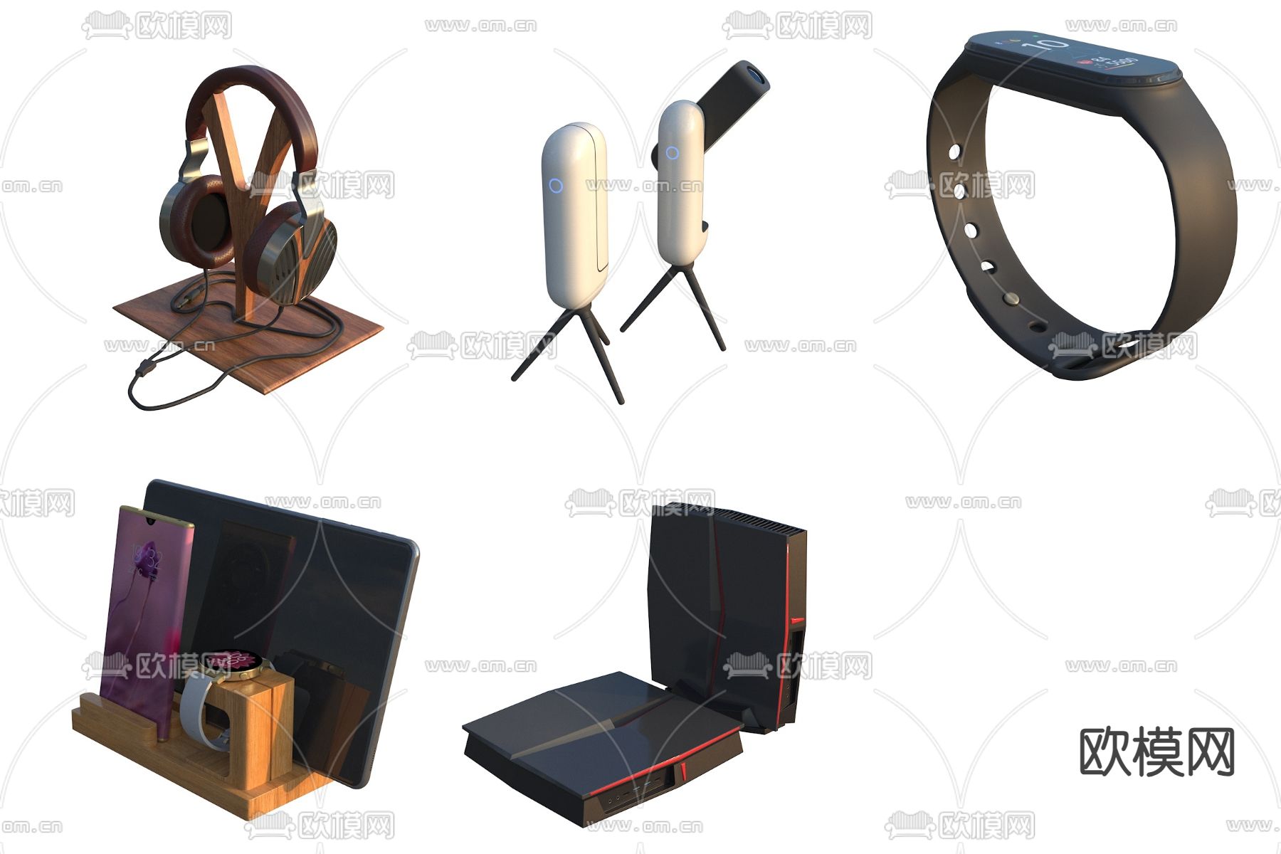 电子设备 投影仪 耳机 运动手表3d模型下载