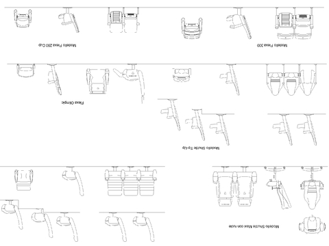  礼堂扶手椅cad图库 