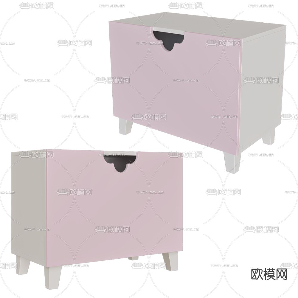 Bami 儿童床头柜3d模型下载