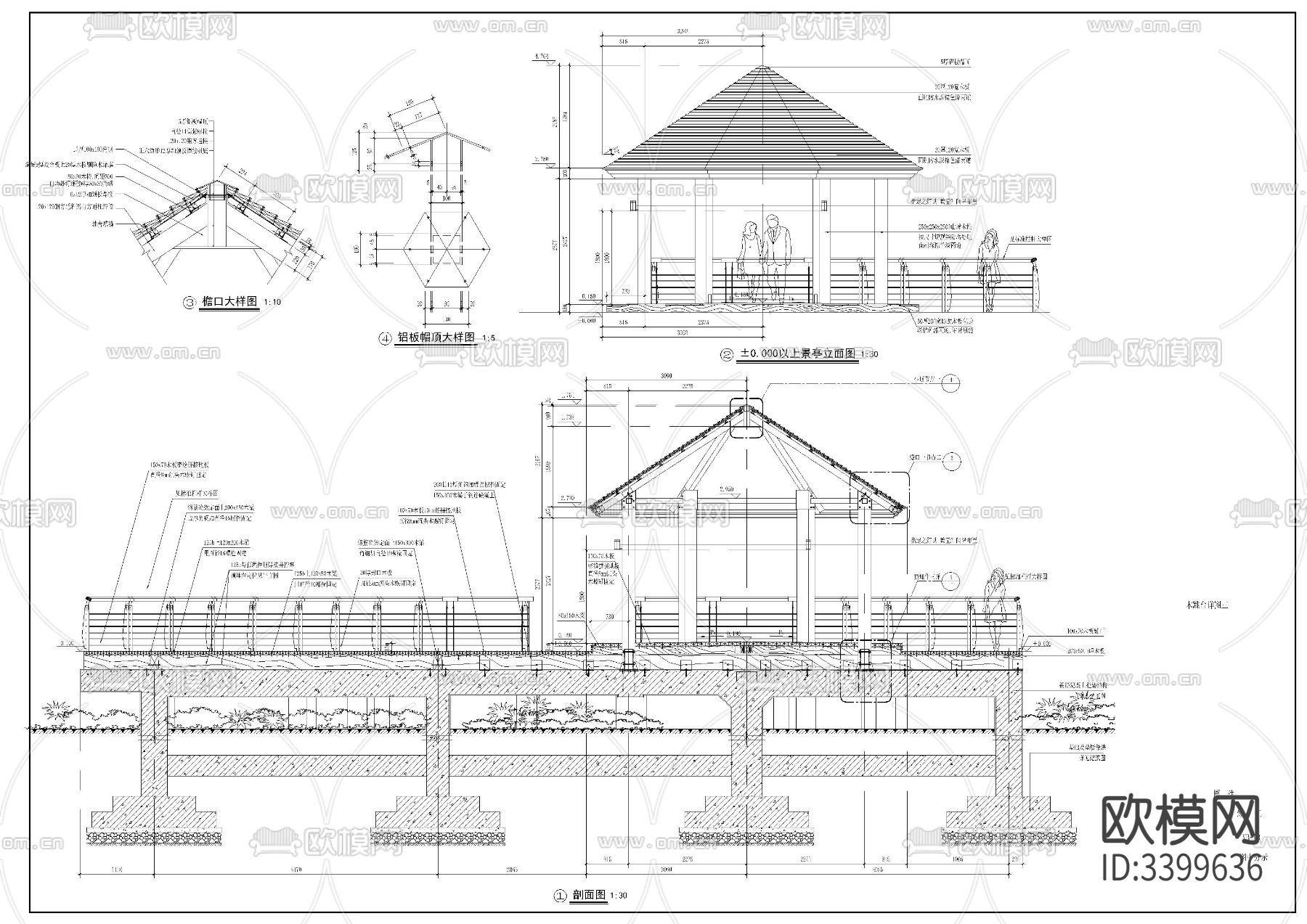 木眺台CAD施工图下载（渲染图1）