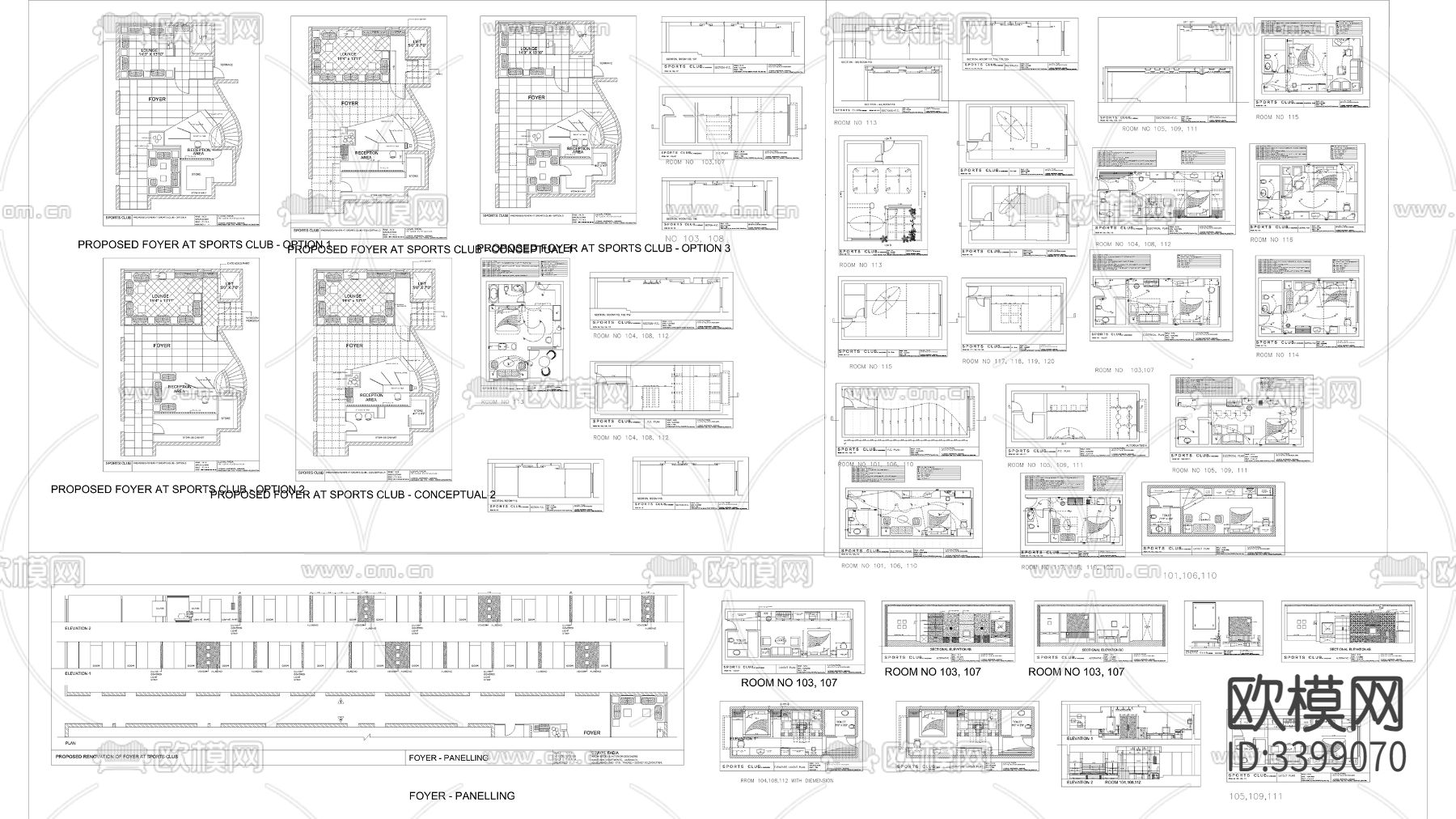 五星级酒店CAD施工图下载（渲染图1）