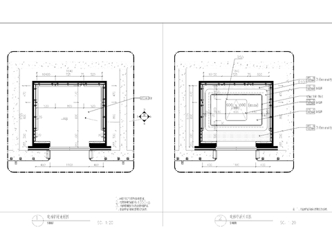  标准电梯轿厢CAD施工图 
