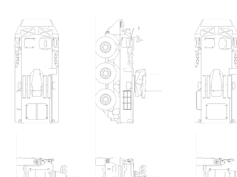  装甲运兵车图纸cad大样图 