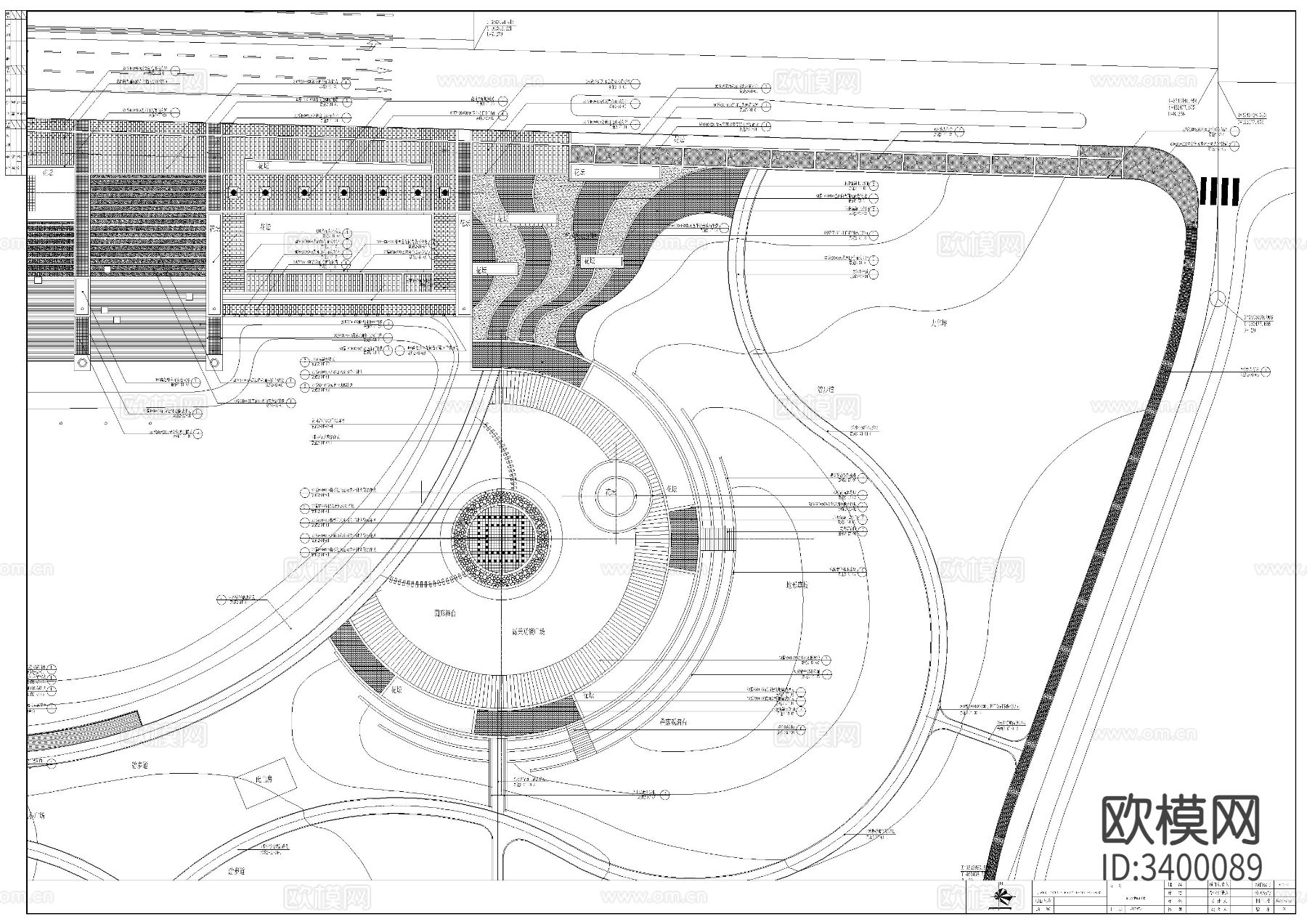 公园景观CAD施工图下载（渲染图3）