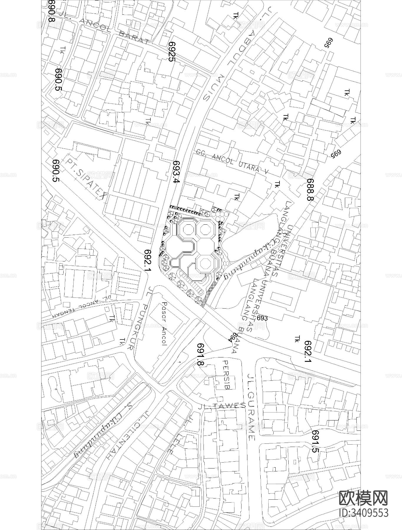 环境研究中心CAD施工图下载（渲染图1）