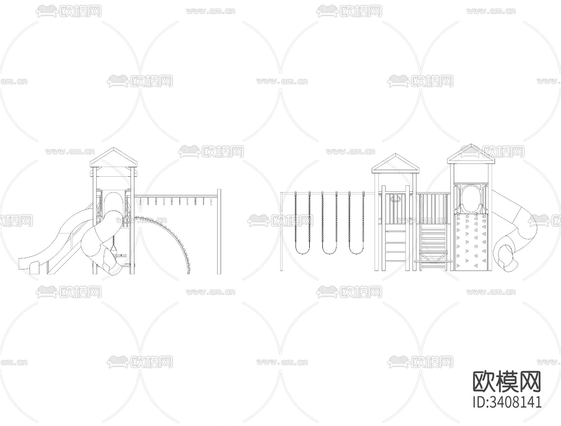 儿童游乐场cad大样图下载