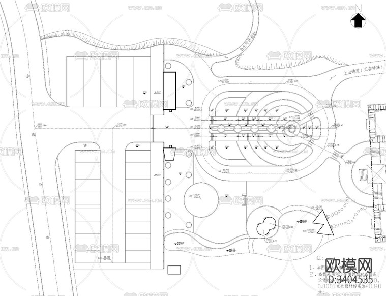 公園CAD施工圖下載(渲染圖4)