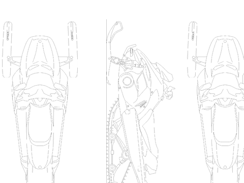  雪地摩托图纸cad大样图 