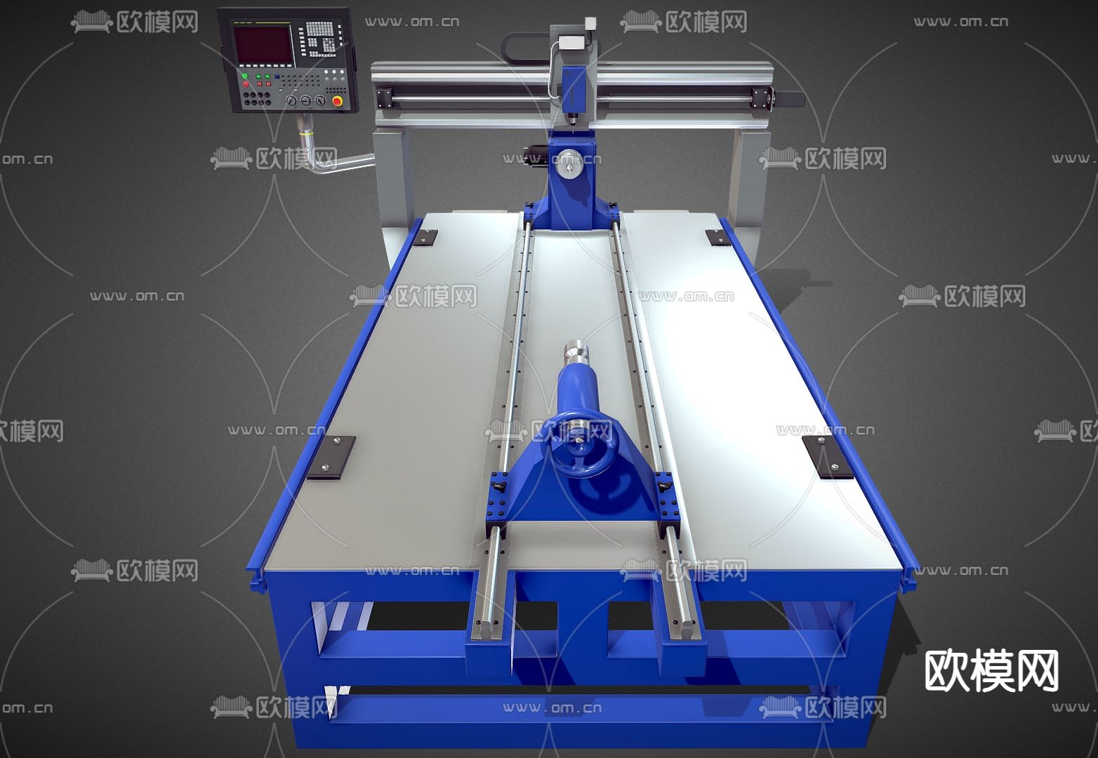 工业设备 数控机床 工业机床3d模型下载（渲染图1）