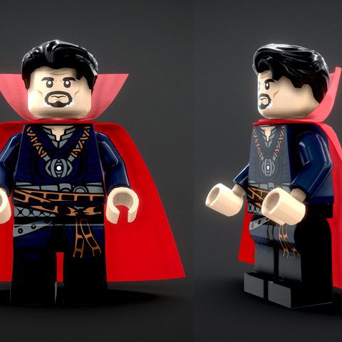  乐高 积木 公仔 奇异博士 玩具su模型 