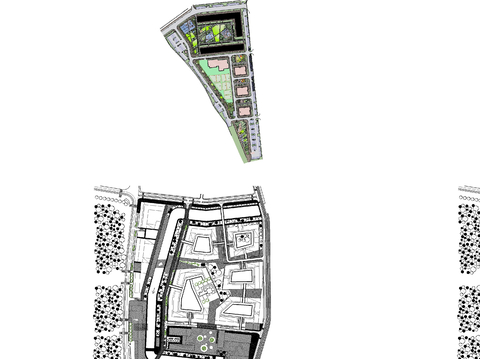  城市公园cad平面图 