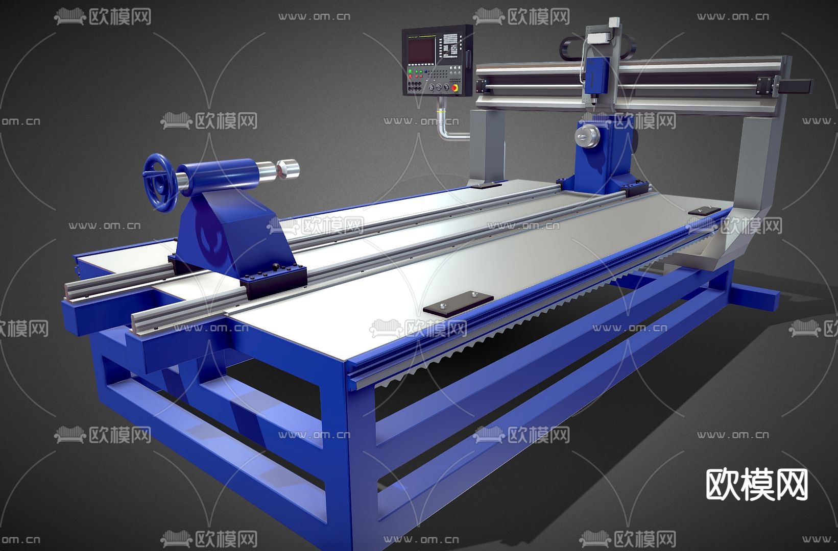 工业设备 数控机床 工业机床3d模型下载（渲染图2）