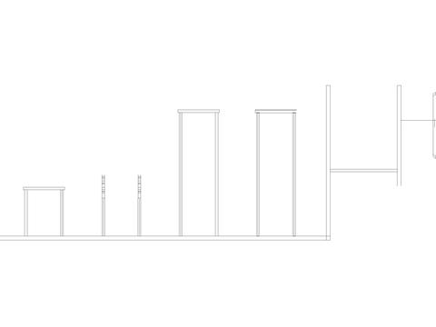  儿童公园游戏站cad大样图 